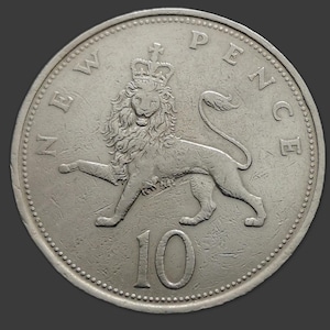 United Kingdom Currency - 1968 - 10 new pence Elizabeth II 2nd effigy