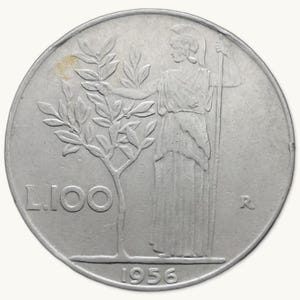Italian Currency - 1956 - 100 Lire