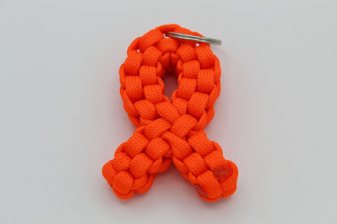 Handmade Paracord Awareness Ribbon Keychain Etsy