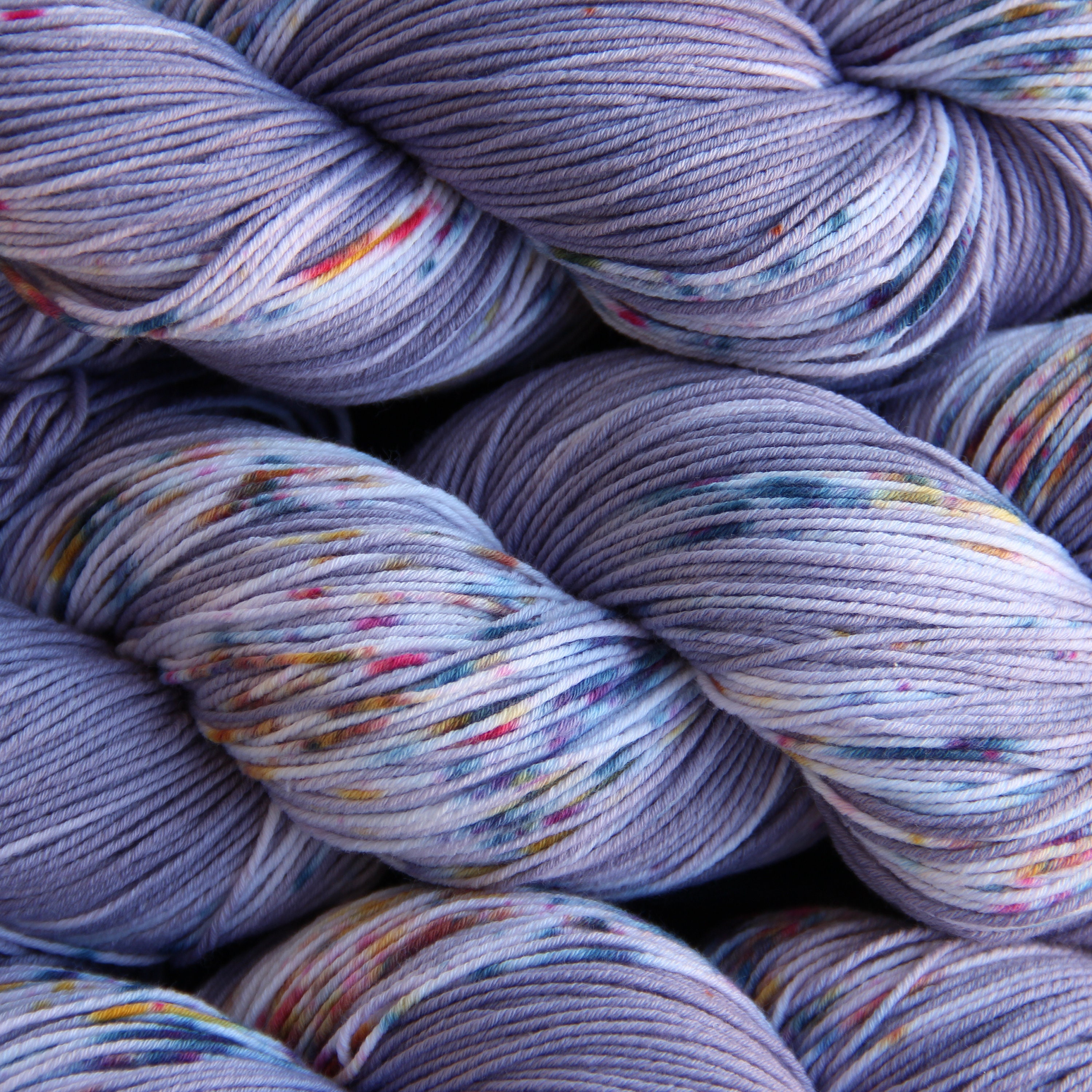 Hand dyed fingering cotton yarn Burgand lilac speckled yarn Etsy