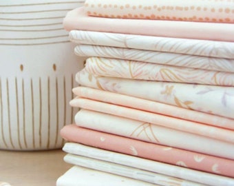 Ballerina Fusion Fat Quarter or Half Yard Bundle (10 pcs) by AGF Studio for Art Gallery Soft Pink Perfect for Baby Girl Quilts