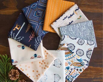 Woodland Animals Cotton Fabric Bundle | Art Gallery Little Forester Fusions