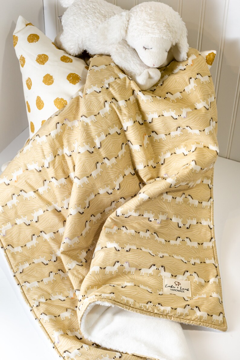 Safari Animal Luxe Baby Blanket Gender Neutral Minky Blanket Nursery Blanket READY to Ship