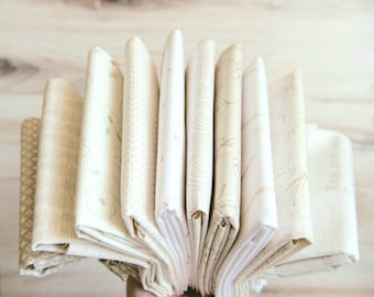 Soften The Volume Fat Quarter/Half Yard /Yards Cream/White and Carmel Low Volume Fabric by Art Gallery Fabric