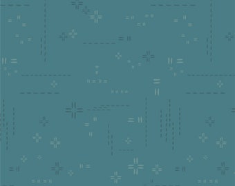 Teal Fog Deco Stitch Elements  | DSE-716  | Art Gallery Fabrics | Half Yard | Fat Quarter |