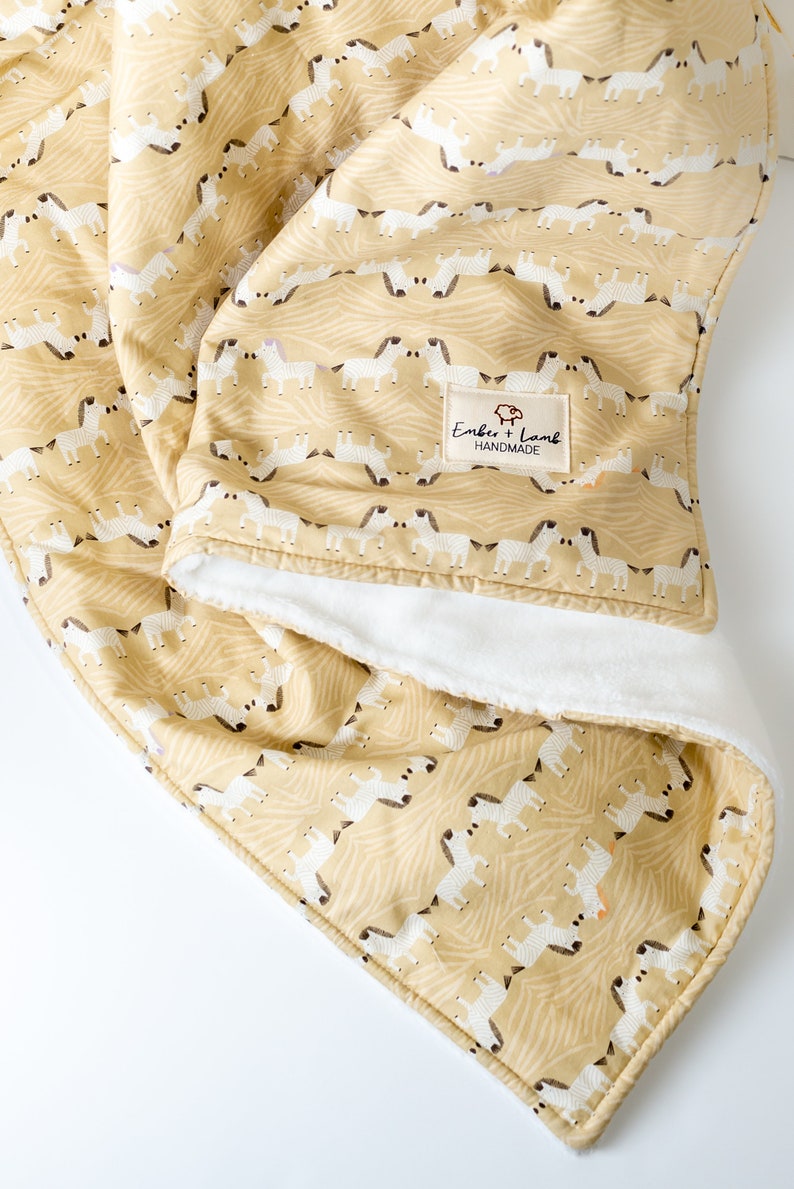 Safari Animal Luxe Baby Blanket Gender Neutral Minky Blanket Nursery Blanket READY to Ship