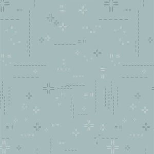 Skyline Blue Deco Stitch Elements  | DSE-717  | Art Gallery Fabrics | Half Yard | Fat Quarter |