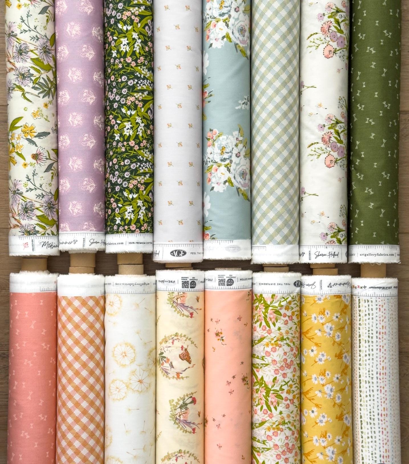 Midsummer Fat Quarter Bundle or Half Yard Bundle by Sharon Holland for Art Gallery Fabrics, 16 fat quarters