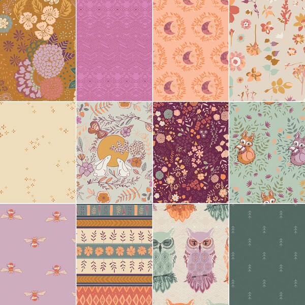 Crafting Magic Fat Quarter or Half Yard Bundle of Maureen Cracknell - Season Of Tribute - Chapter 5 -| 100% Cotton Quilt Bundle
