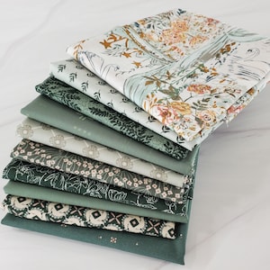 Evergreen Mist Fat Quarter or Half Yard Soft Green Color Story Quilt Bundle Art Gallery Fabrics Stash Builder