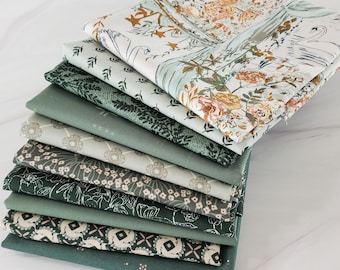 Evergreen Mist Fat Quarter or Half Yard Soft Green Color Story Quilt Bundle Art Gallery Fabrics Stash Builder