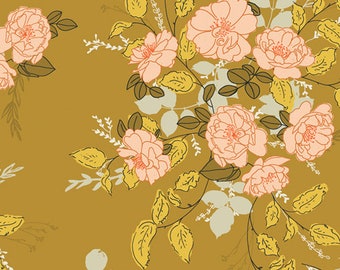 Lillian's Secret Garden | Her & History Bonnie Christine | Art Gallery Fabrics | Half Yard | Fat Quarter | Floral Quilt Fabric Pink/Yellow
