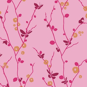 Butterfly Bliss One | La Vie en Rose Season of Tribute by Pat Bravo for Art Gallery Fabrics Pink Magenta Quilt FabricEnd of Bolt | Destash