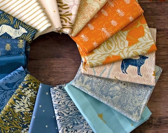 Coyote Hill Art Gallery Fabric Bundle, Katie O'Shea Cotton Quilt Fabric