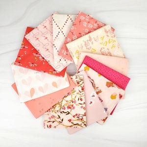 Curated Fat Quarter Bundle | 12 Pieces Art Gallery Fabric | Sweet Heart Edition CB-BFQ312