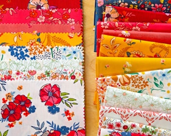 Flower Fields Fat Quarter Bundle: Maureen Cracknell Art Gallery Fabric