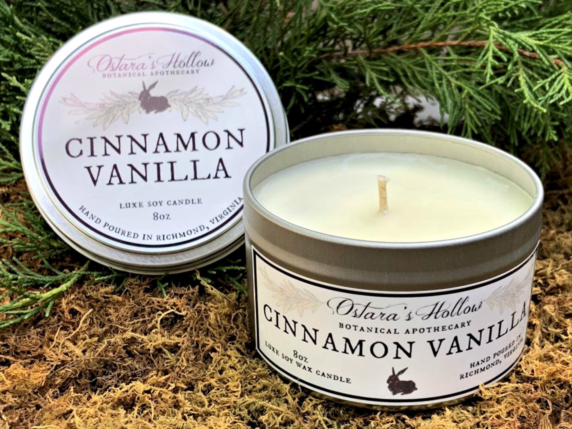 Cinnamon Vanilla Candle / Scented Soy Wax Candle / Winter Etsy