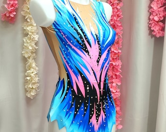 Maillot gimnasia, artística, rítmica, patinaje artístico, gimnasia acrobática, 100% licra