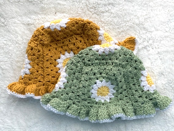 Custom Crochet Floral Bucket Hat - Etsy