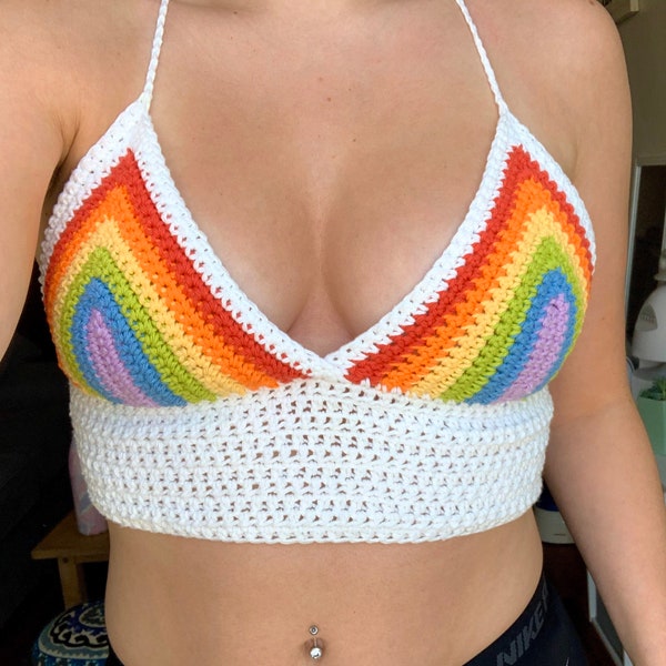 Rainbow Crop Top - Etsy