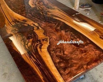 Live Edge Walnut Epoxy River Table, Custom Resin Table