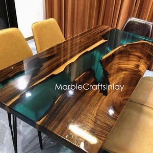 Epoxy Table,dining,sofa,Side center table top Live Edge Walnut Table ,Custom Order, Black Epoxy Resin River Table,Natural Wood "36x60" inch