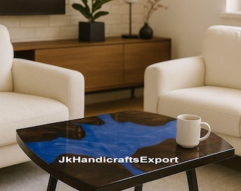Epoxy Resin Coffee Table –acacia wood table handmade , Handmade Home Decor, Perfect for Living Room or Sofa Area, Unique Housewarming Gift