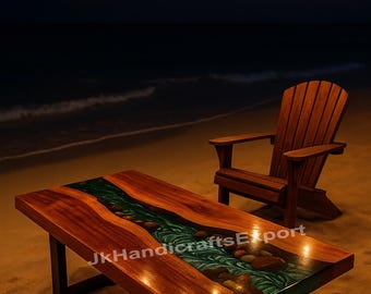 Epoxy River Acacia Table – Artistic Handcrafted Surface for Dining & Coffee, Beautiful Living Room Decor and Thoughtful Housewarming Gift