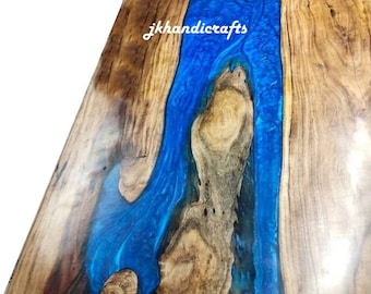 Custom Dining, sofa, center table top Live Edge Walnut Table ,Custom Order, Epoxy Resin River Table, Natural Wood 24X48 Handmade