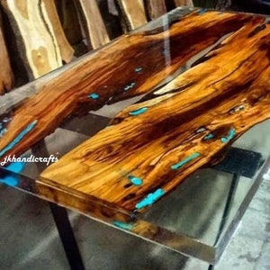 Epoxy Table, dining, sofa, center table top Live Edge Walnut Table ,Custom Order, Epoxy Resin River Table, Natural Wood 24x48 Home Decor