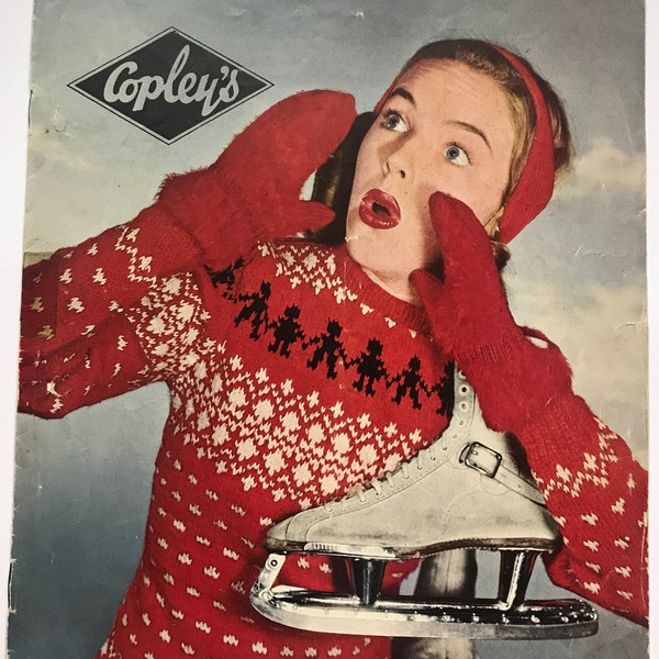 Copley's 1620 Lady's Christmas Ski Pattern Sports Sweater PDF PATTERN Download