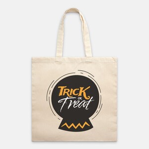 Halloween Trick or Treat Tote Bag: Crystal Ball Canvas Candy Bag