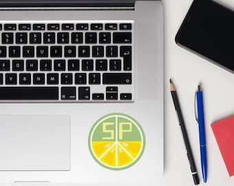 SP Santa Paula Lemon Peace Sign Sticker for Car Laptop Notebook Water Bottle South Mountain Ventura County Citrus