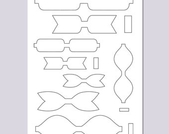 Dolly Bow Template Etsy