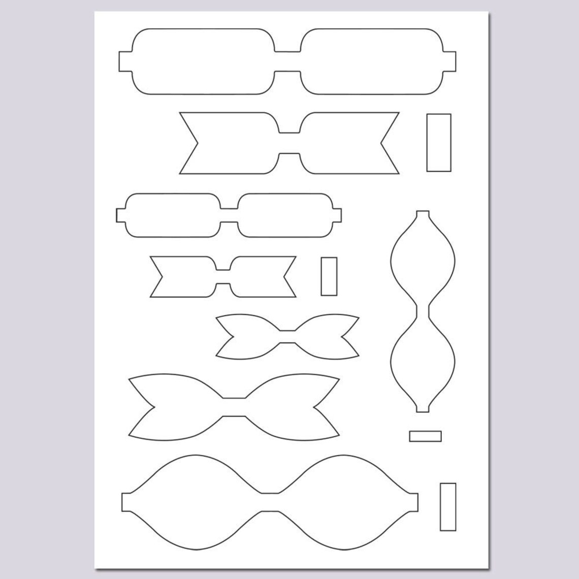 Bow Bundle Cut Files Every Bow Template In My Shop SVG Etsy