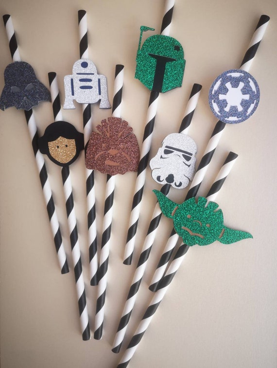 Star Wars Paper Straws Star Wars Party Straws Wars Birthday Star Wars  Decoration Star Wars Party 