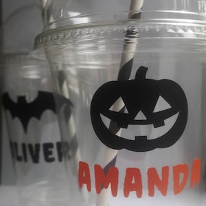 Tazze di Halloween personalizzate Halloween ispirato tazza Nome personalizzato su tazza di plastica personalizzata Halloween festa forniture di Halloween