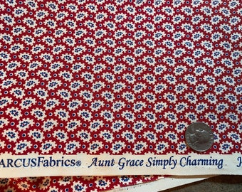 Aunt Grace's Simply Charming 1930's Reproduction Fabric red blue paisley repro choice