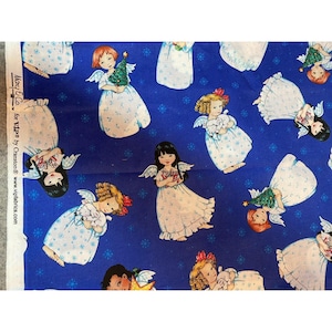 Mary Engelbreit Quilting Fabric Sew Angel Christmas Mary & Co 30&quot; x 43&quot;