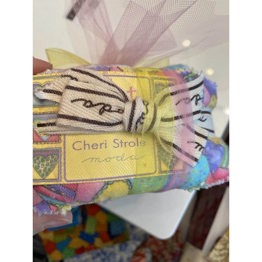 Moda Heart to Heart Flannel Fabric Jelly Roll Pastel Cheri Strole W ...