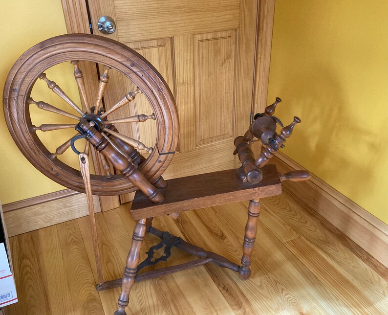 Antique Spinning Wheel Original Flax Style 22.5 Wheel Etsy