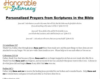 Honorable Intimacy® Original Personalized Prayers for Husband and Wife