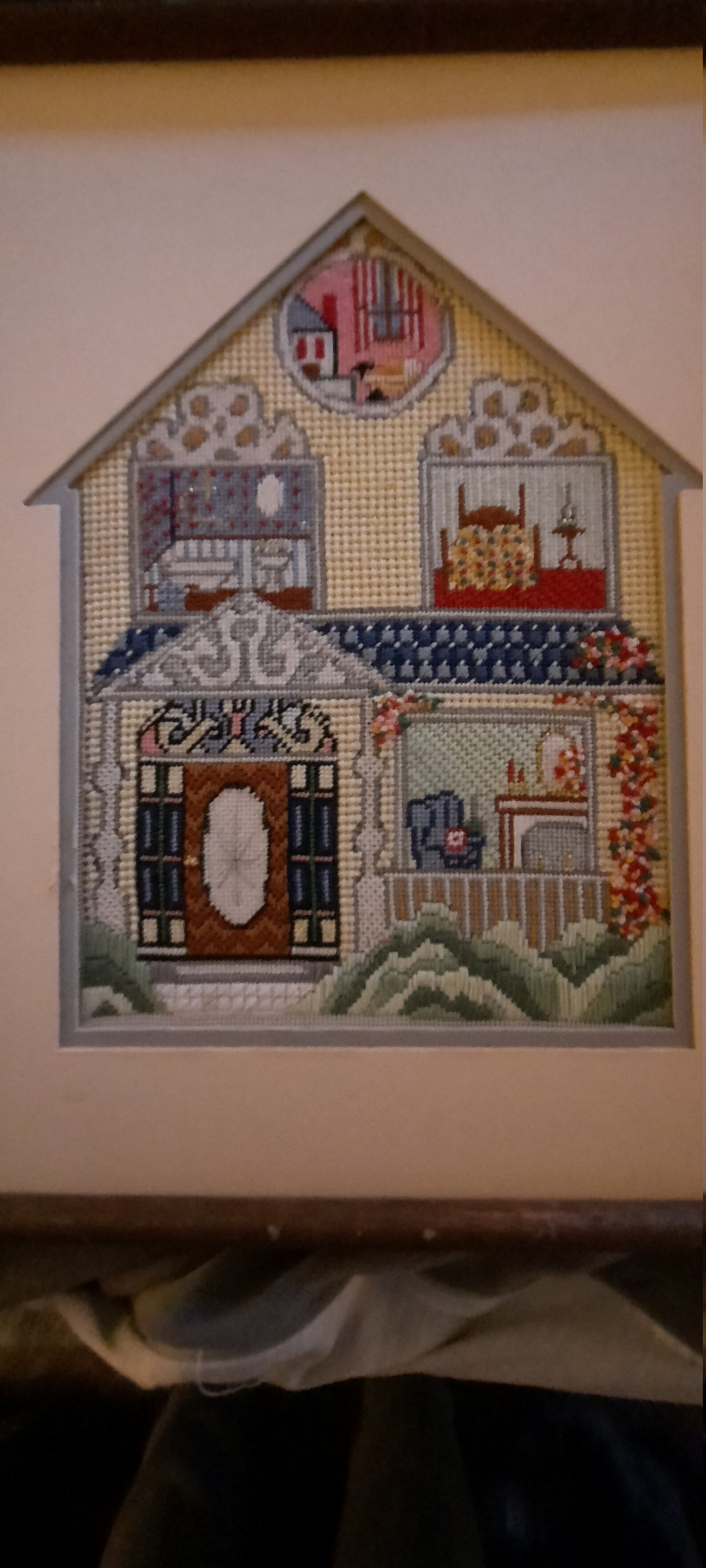 Finished Needlepoint Home Sweet Home Completed Embroidery Wall | Etsy