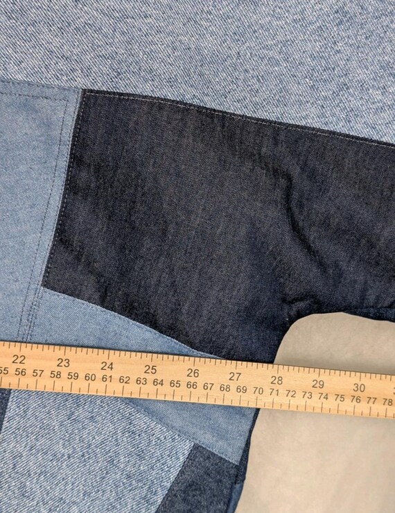 Handmade Patchwork Denim Kimono Jacket Jungle Lin… - image 4