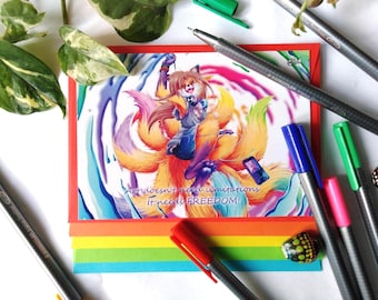 A6 4 x 6" glossy postcard, anime print | Freesther-Kyuubi