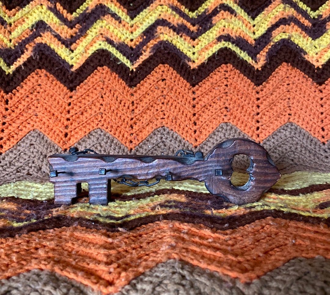 Large Wooden Key Hanger Quirky Keys Storage Etsy