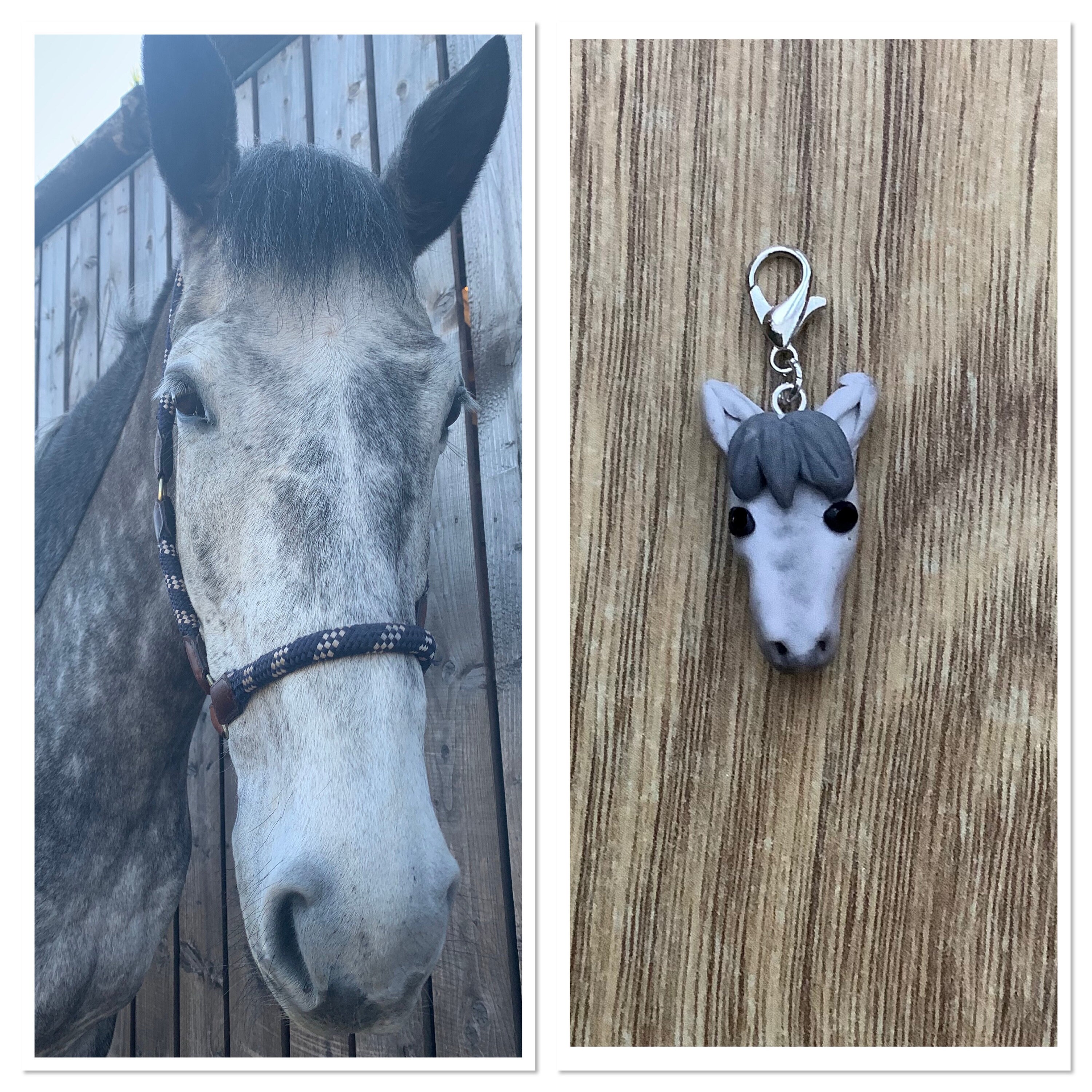 Custom Polymer Clay Horse Charm/Necklace. Handmade Etsy