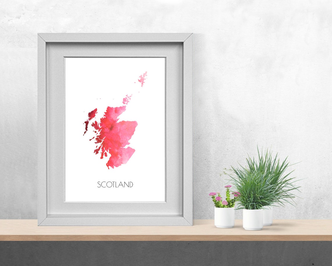 Scotland Print Scottish Wall Art Scotland Map Etsy UK