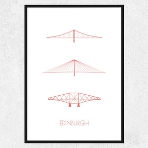 Edinburgh Print Forth Bridges Forth Rail Bridge - Etsy UK