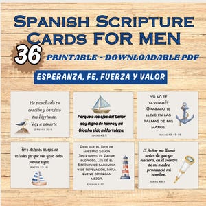 Puede incluir: Una descarga digital con 36 tarjetas de Escritura en español para hombres. Las tarjetas tienen citas inspiradoras e ilustraciones en acuarela de un velero, un faro, un ancla y otras imágenes. Las tarjetas son imprimibles y descargables en PDF.
